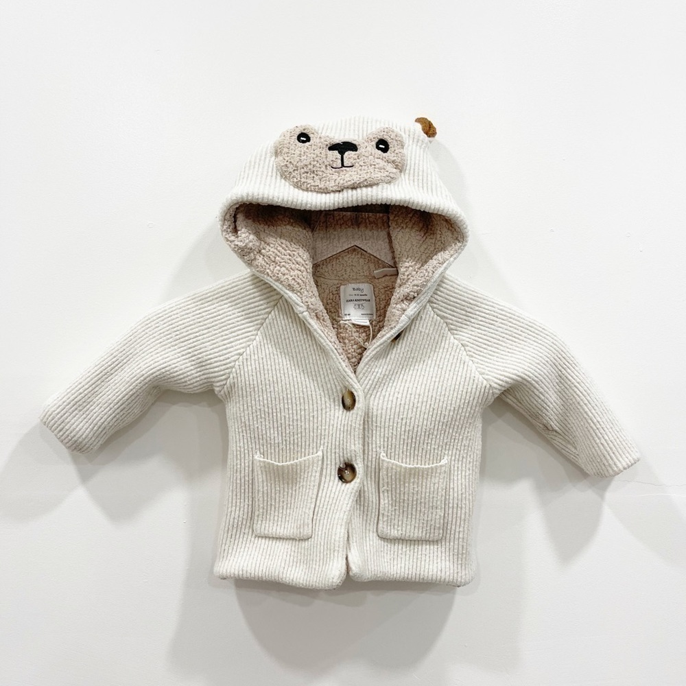 Zara Baby Knitwear Outerwear Shearling Coat Sheep